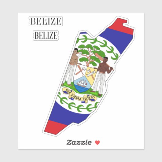 Belize Flag Charming Patriotic Sticker (Vel)