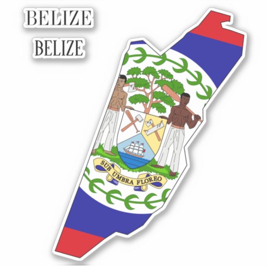 Belize Flag Charming Patriotic Sticker (Voorkant)