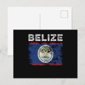 Belize Flag Distressed - Belizean Flag Briefkaart (Voorkant / Achterkant)