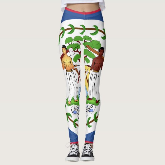 Belize Flag Emblem Leggings (Voorkant)