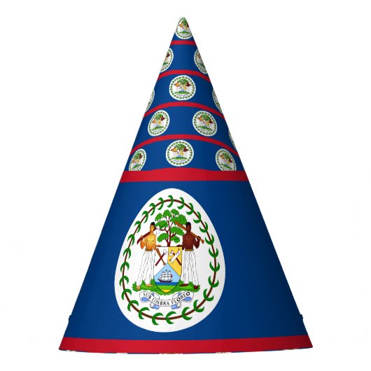 Belize Flag Feesthoedjes (Voorkant)