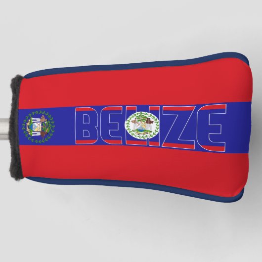 Belize Flag Gorheerlijk Patriotic Golfheadcover (Voorkant)
