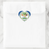 Belize Flag Hart Sticker (Tas)