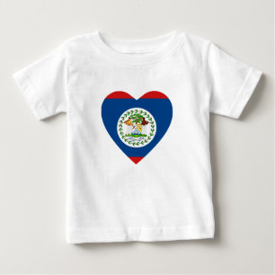 Belize Flag Hart T-shirt