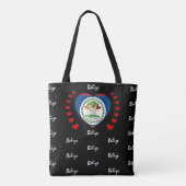 Belize Flag & Heart Belize mode vlag/sport Tote Bag (Achterkant)