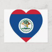 Belize Flag Heart Briefkaart (Voorkant)