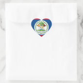 Belize Flag Heart Sticker (Tas)