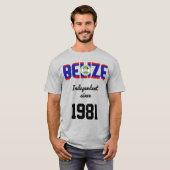 Belize Flag Independence Celebration T-shirt (Voorkant volledig)