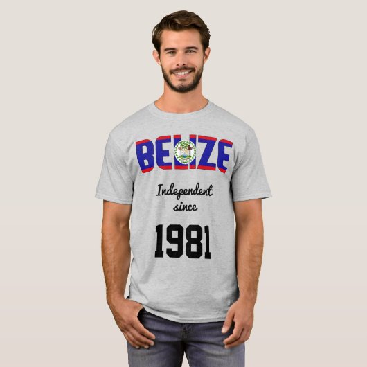 Belize Flag Independence Celebration T-shirt (Voorkant volledig)