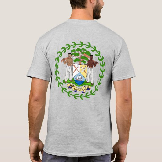 Belize Flag Independence Celebration T-shirt (Achterkant)