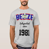 Belize Flag Independence Celebration T-shirt (Voorkant)