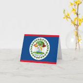 Belize Flag Kaart (Gele Bloem)