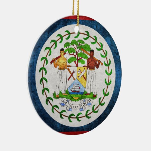 Belize Flag Keramisch Ornament (Rechts)