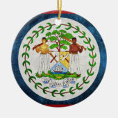 Belize Flag Keramisch Ornament (Voorkant)