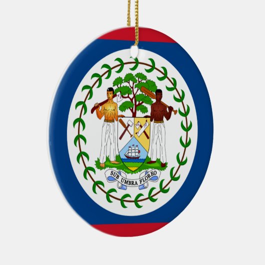 Belize Flag Keramisch Ornament (Rechts)
