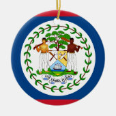 Belize Flag Keramisch Ornament (Voorkant)