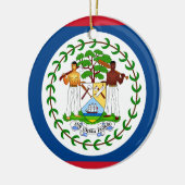 Belize Flag Keramisch Ornament (Links)