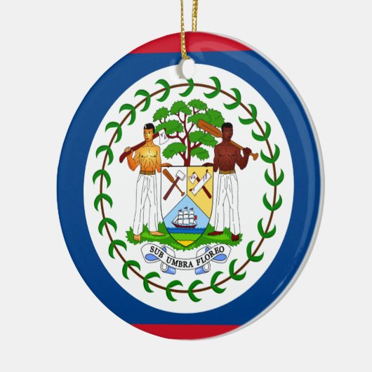 Belize Flag Keramisch Ornament (Links)