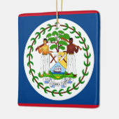 Belize Flag Keramisch Ornament (Links)
