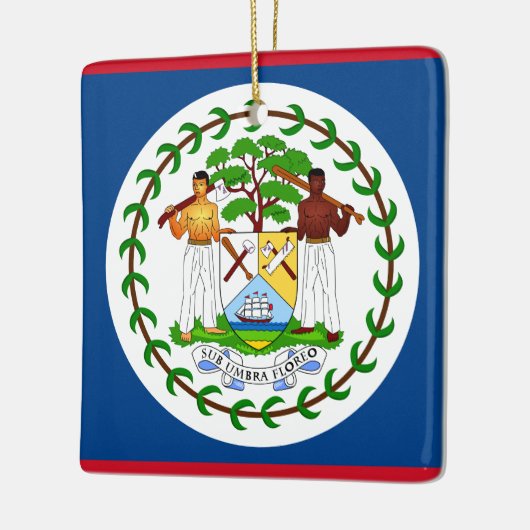 Belize Flag Keramisch Ornament (Links)