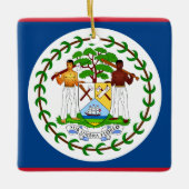 Belize Flag Keramisch Ornament (Voorkant)