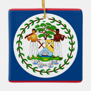 Belize Flag Keramisch Ornament