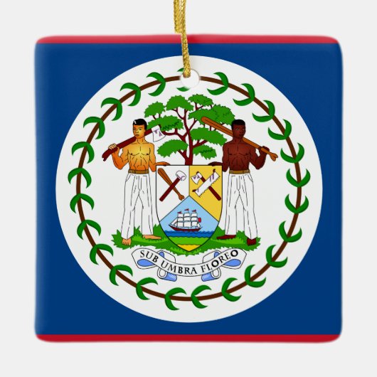 Belize Flag Keramisch Ornament (Voorkant)
