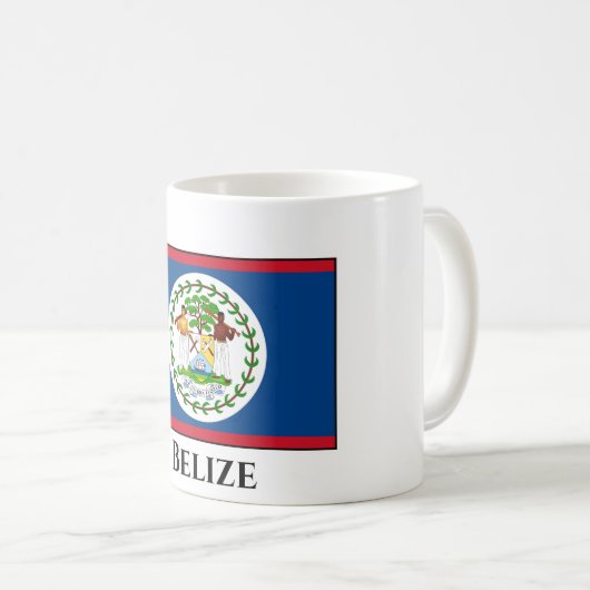 Belize Flag Koffiemok (Voorkant rechts)