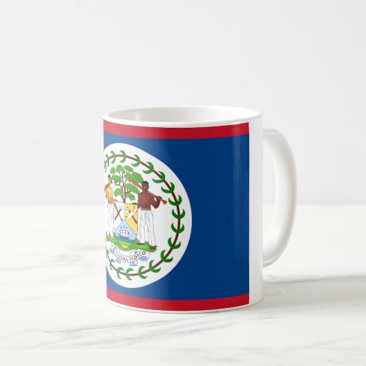Belize Flag Koffiemok (Voorkant rechts)