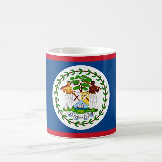 Belize Flag Koffiemok (Center)