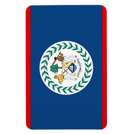 Belize Flag Magneet (Verticaal)