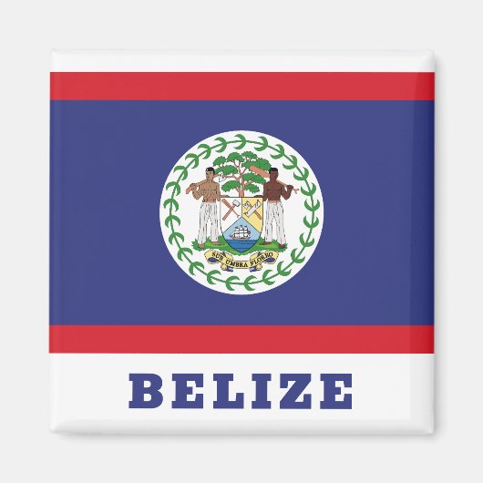 Belize Flag Magneet (Voorkant)