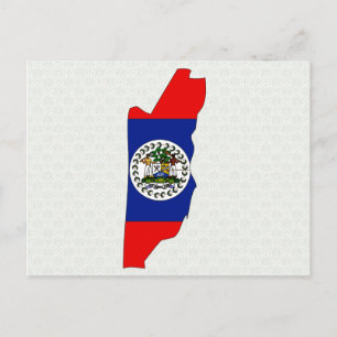 Belize Flag Map — volledige grootte Briefkaart