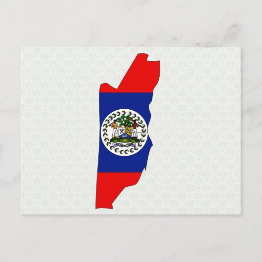 Belize Flag Map — volledige grootte Briefkaart (Voorkant)