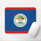 Belize Flag Mousepad Muismat (Met muis)
