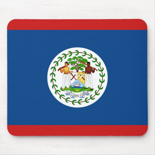 Belize Flag Mousepad Muismat (Voorkant)