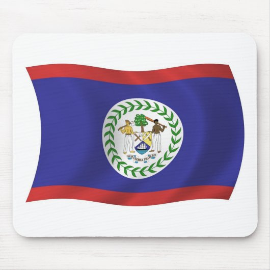 Belize Flag Mousepad Muismat (Voorkant)