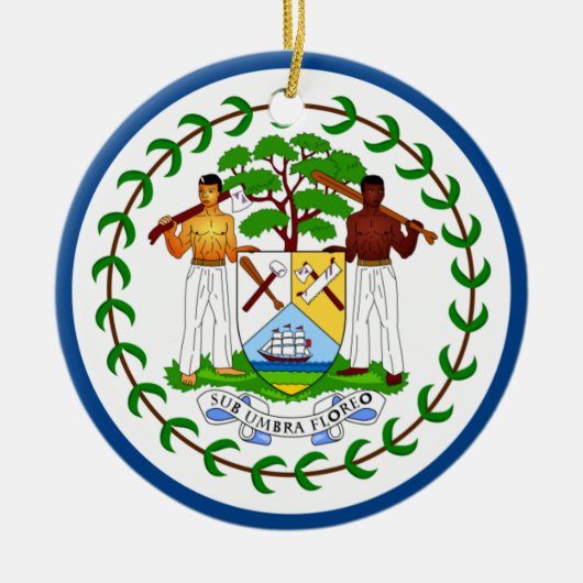 Belize Flag Ornament (Voorkant)