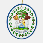 Belize Flag Ornament (Links)