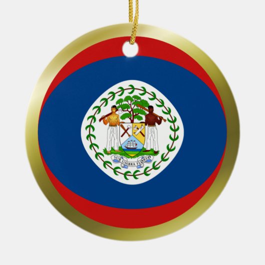 Belize Flag Ornament (Voorkant)