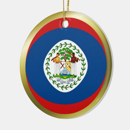 Belize Flag Ornament (Links)