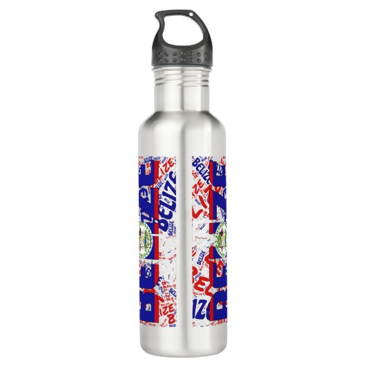 Belize Flag Patriotic Waterfles (Achterkant)