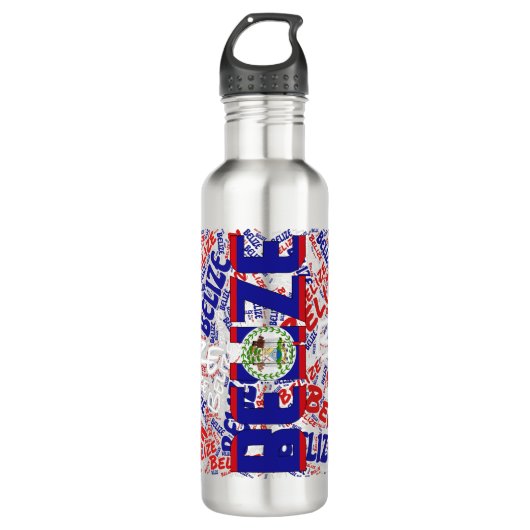 Belize Flag Patriotic Waterfles (Voorkant)