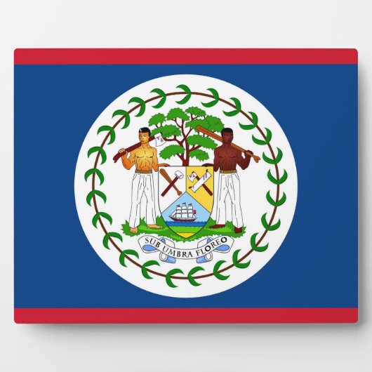 Belize Flag Plaque Fotoplaat (Voorkant)
