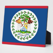 Belize Flag Plaque Fotoplaat (Zijkant)