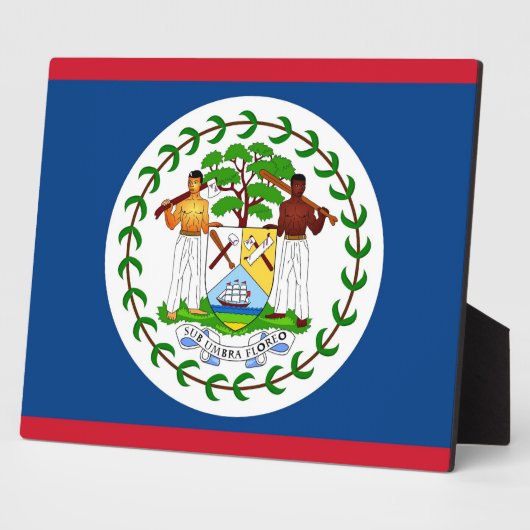 Belize Flag Plaque Fotoplaat (Zijkant)
