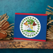 Belize Flag Plaque Fotoplaat (Zijkant)