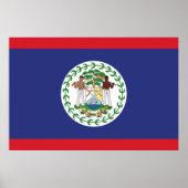 Belize Flag Poster (Voorkant)