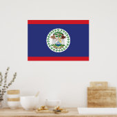 Belize Flag Poster (Keuken)