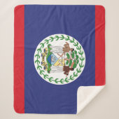 Belize Flag Sherpa Deken (Voorkant)